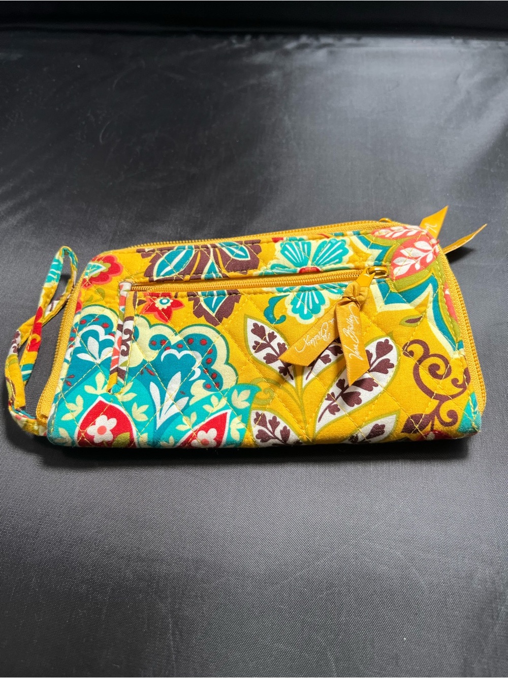 Vera Bradley Provencal Wristlet Wallet – Yellow Floral Retired Pattern